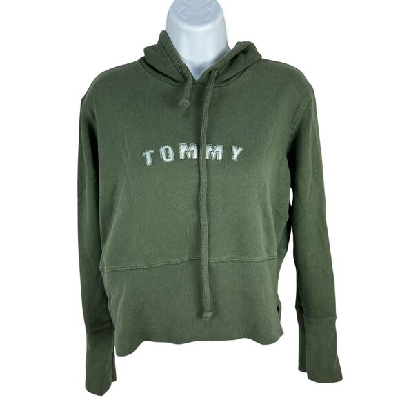 Tommy Jeans Womens Green Hoodie Size Large - Picture 1 of 5
